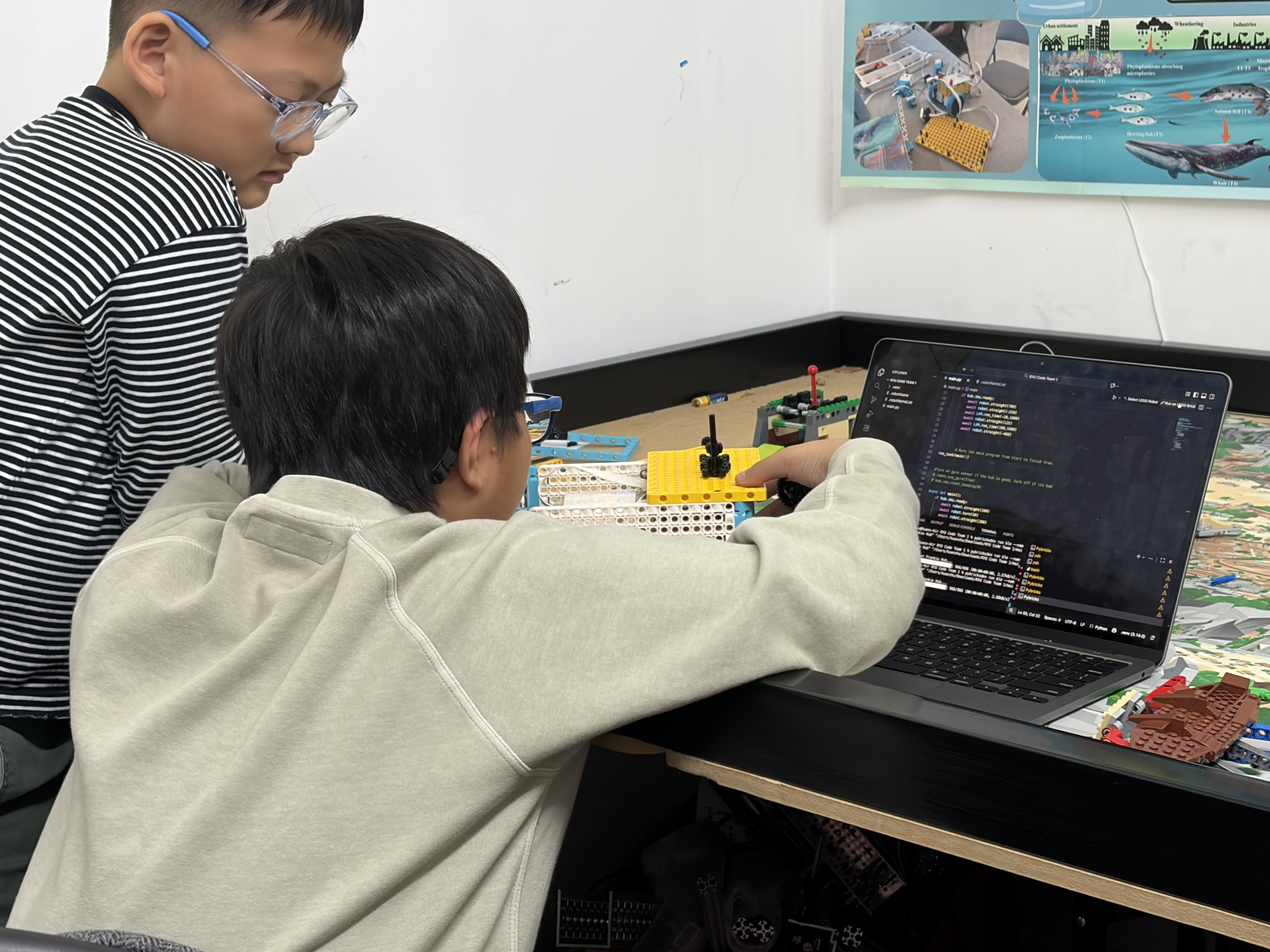 FLL 2025-2026 student robot work